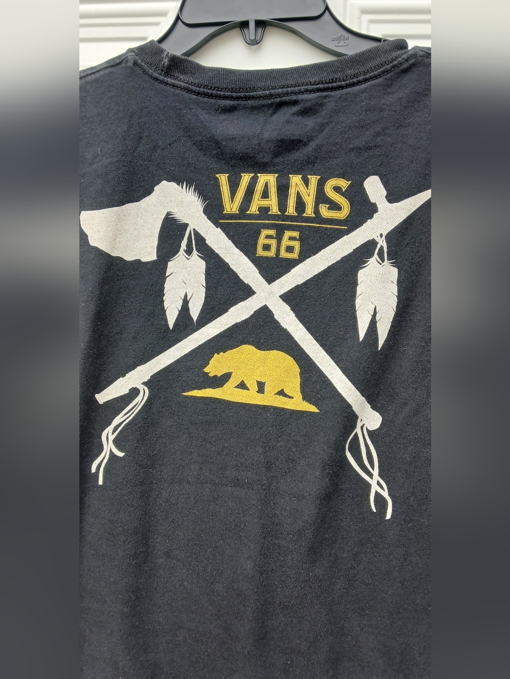 Vans Black Short-Sleeve Tee with Yellow & White Chest Graphic - Picture 3 of 6